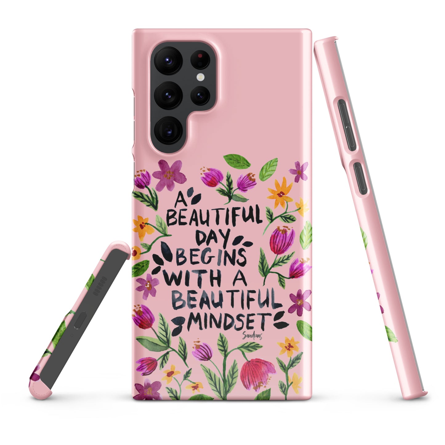 Snap case for Samsung® - Beautiful mindset - Pink