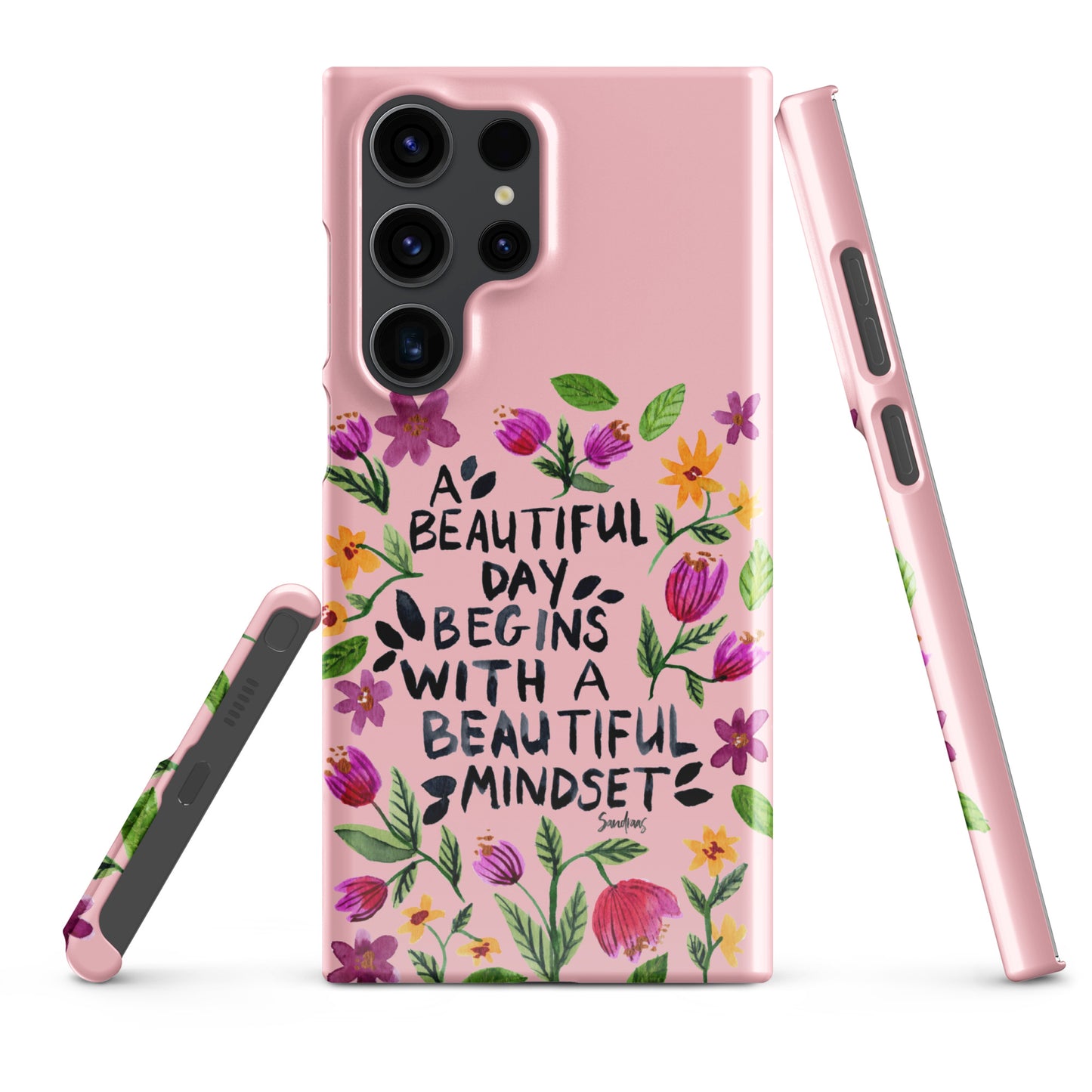 Snap case for Samsung® - Beautiful mindset - Pink