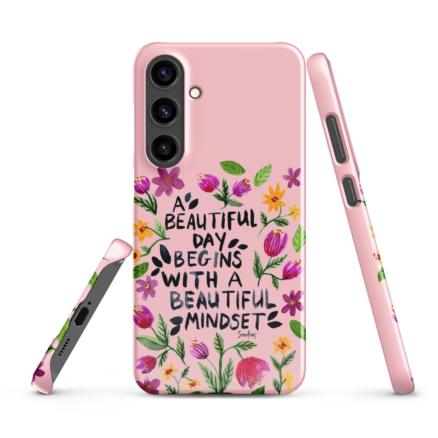 Snap case for Samsung® - Beautiful mindset - Pink