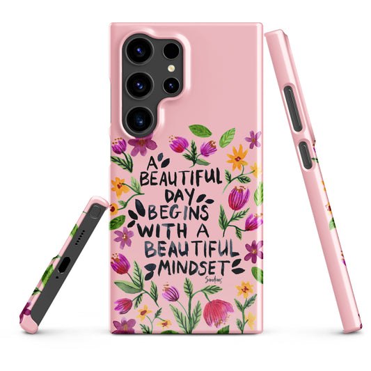 Snap case for Samsung® - Beautiful mindset - Pink