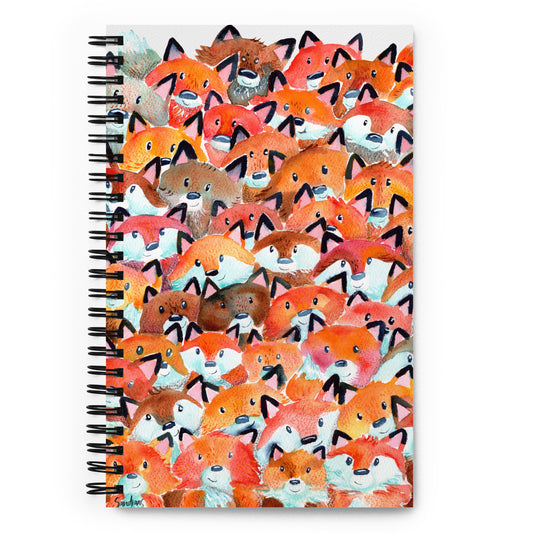 Spiral notebook - Foxes