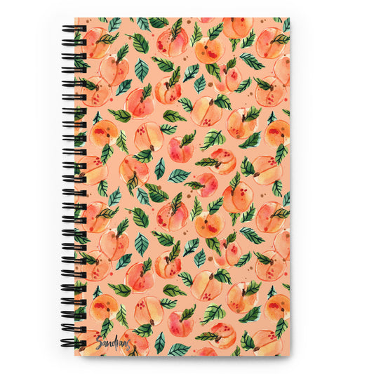 Spiral notebook - Peaches