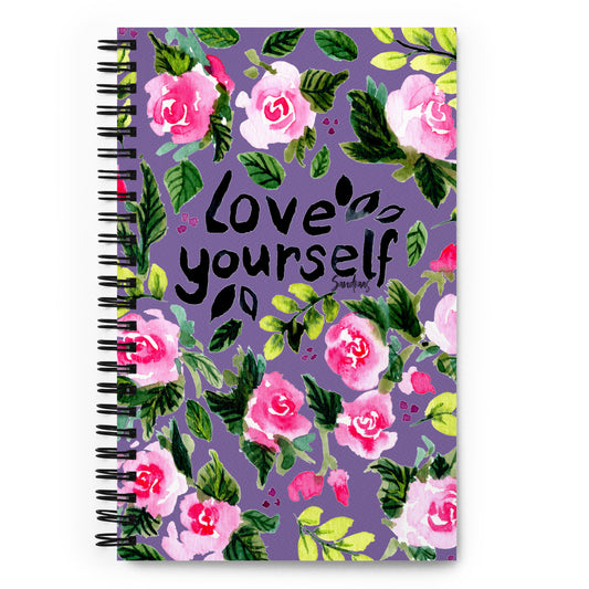 Spiral notebook - Love yourself - Purple