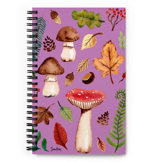 Spiral notebook - Purple Autumn Nature