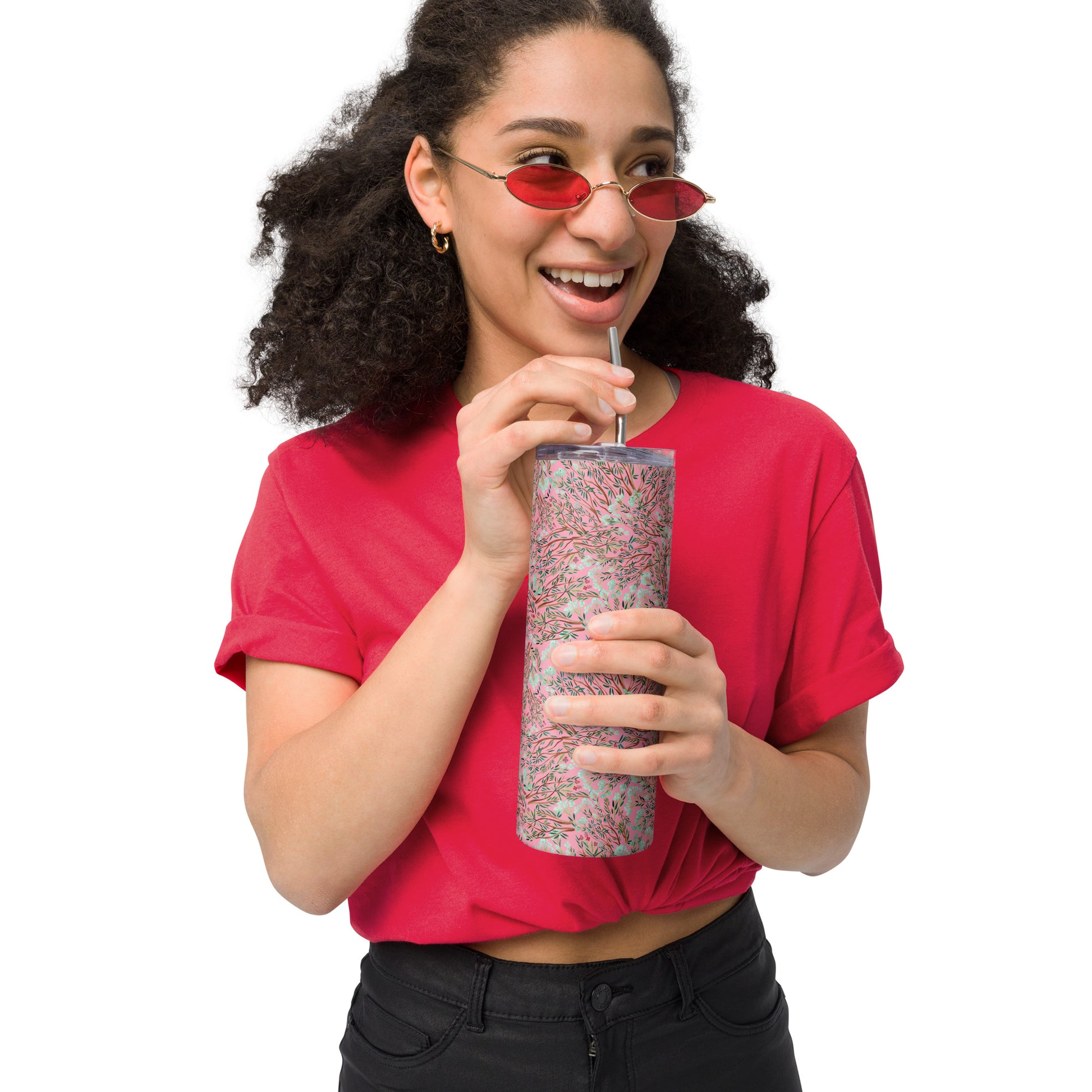 Stainless steel tumbler - Oleander Pink - SANDRAAS