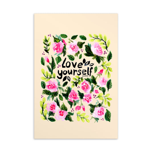 Standard Postcard - Love yourself - Yellow