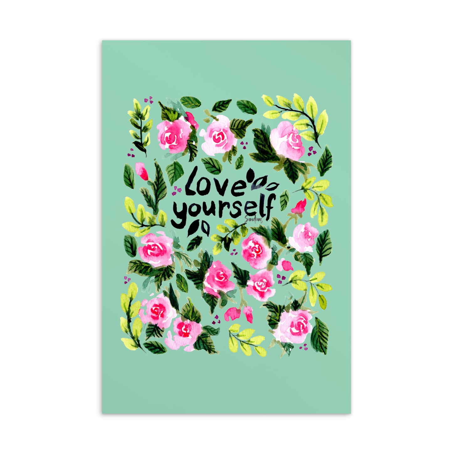 Standard Postcard - Love yourself - Green