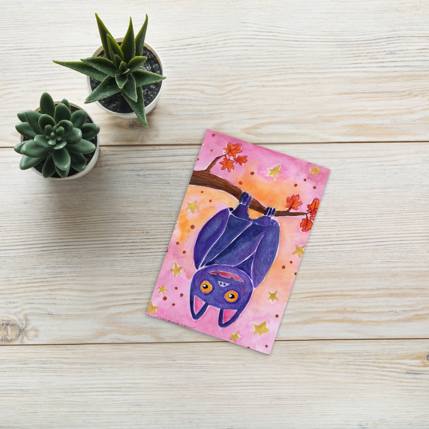 Standard Postcard – Halloween Bat 🦇