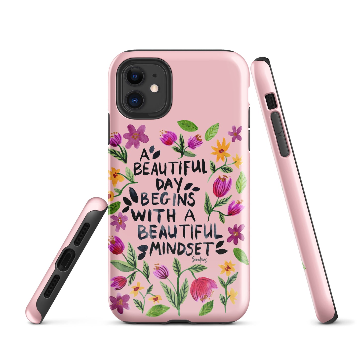 Tough Case for iPhone® - Beautiful mindset - Pink