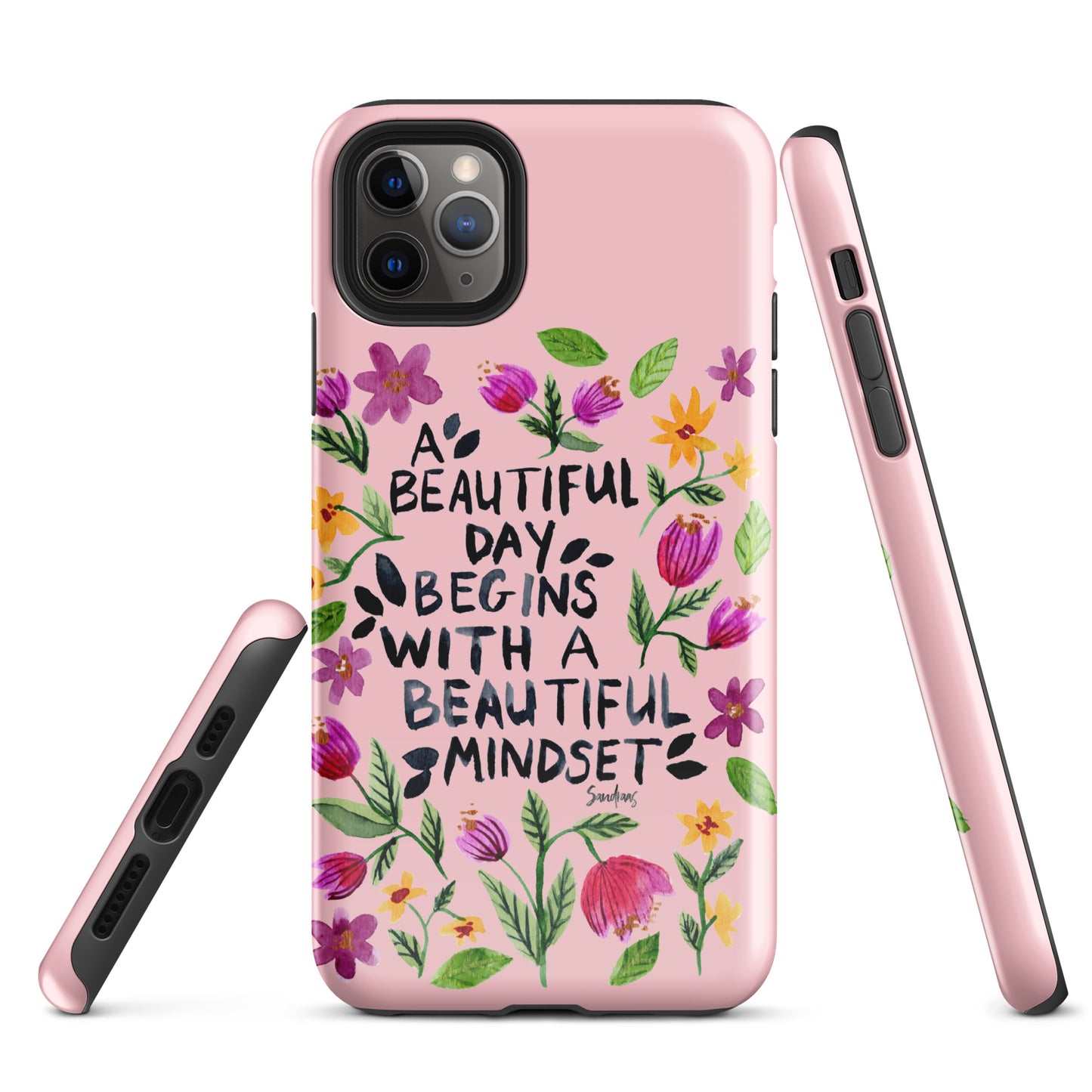 Tough Case for iPhone® - Beautiful mindset - Pink