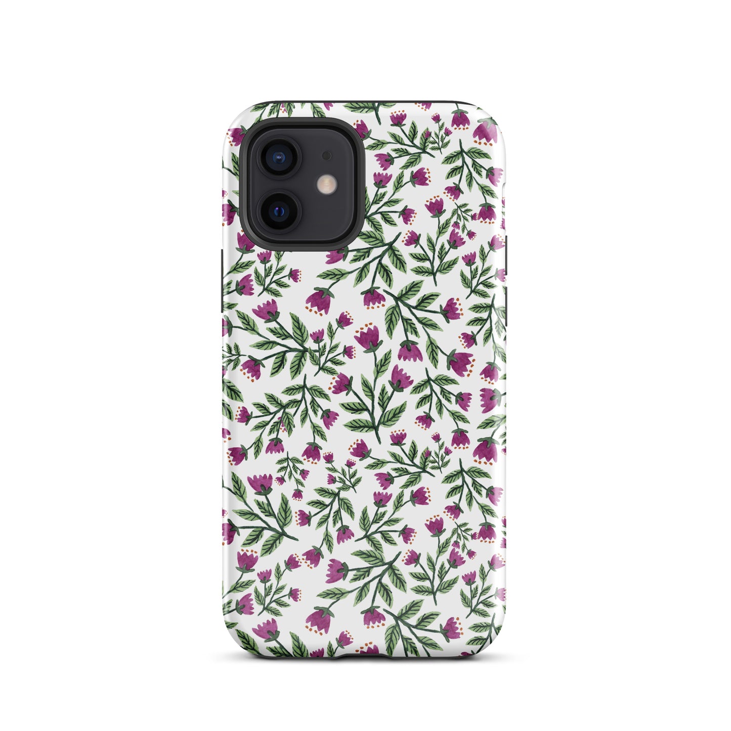 Tough Case for iPhone® - White Purple Flowers