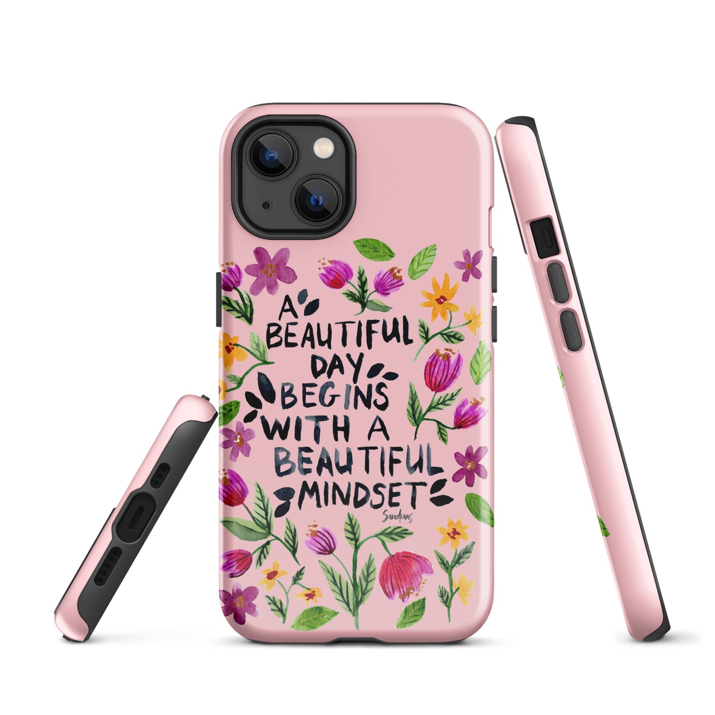 Tough Case for iPhone® - Beautiful mindset - Pink