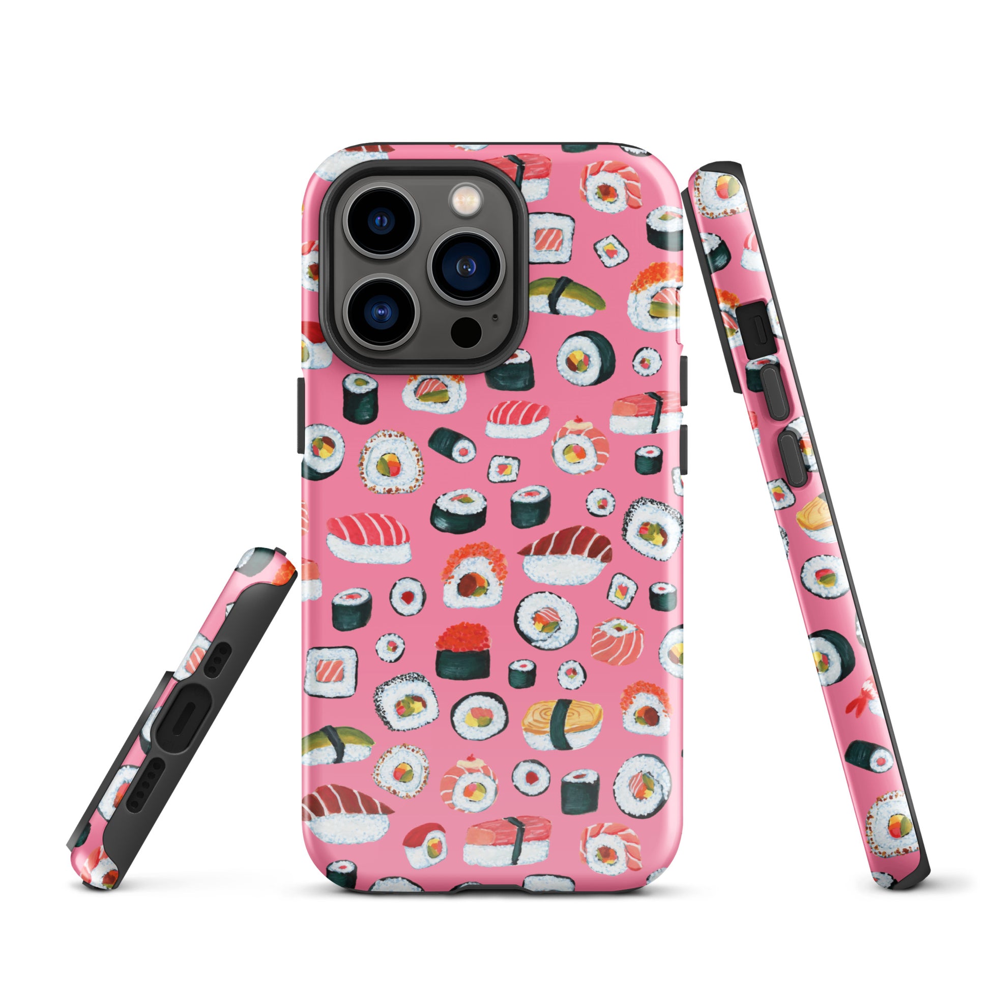 🍣 Tough iPhone® Case – Sushi Pattern – Pink - iphone case - SANDRAAS
