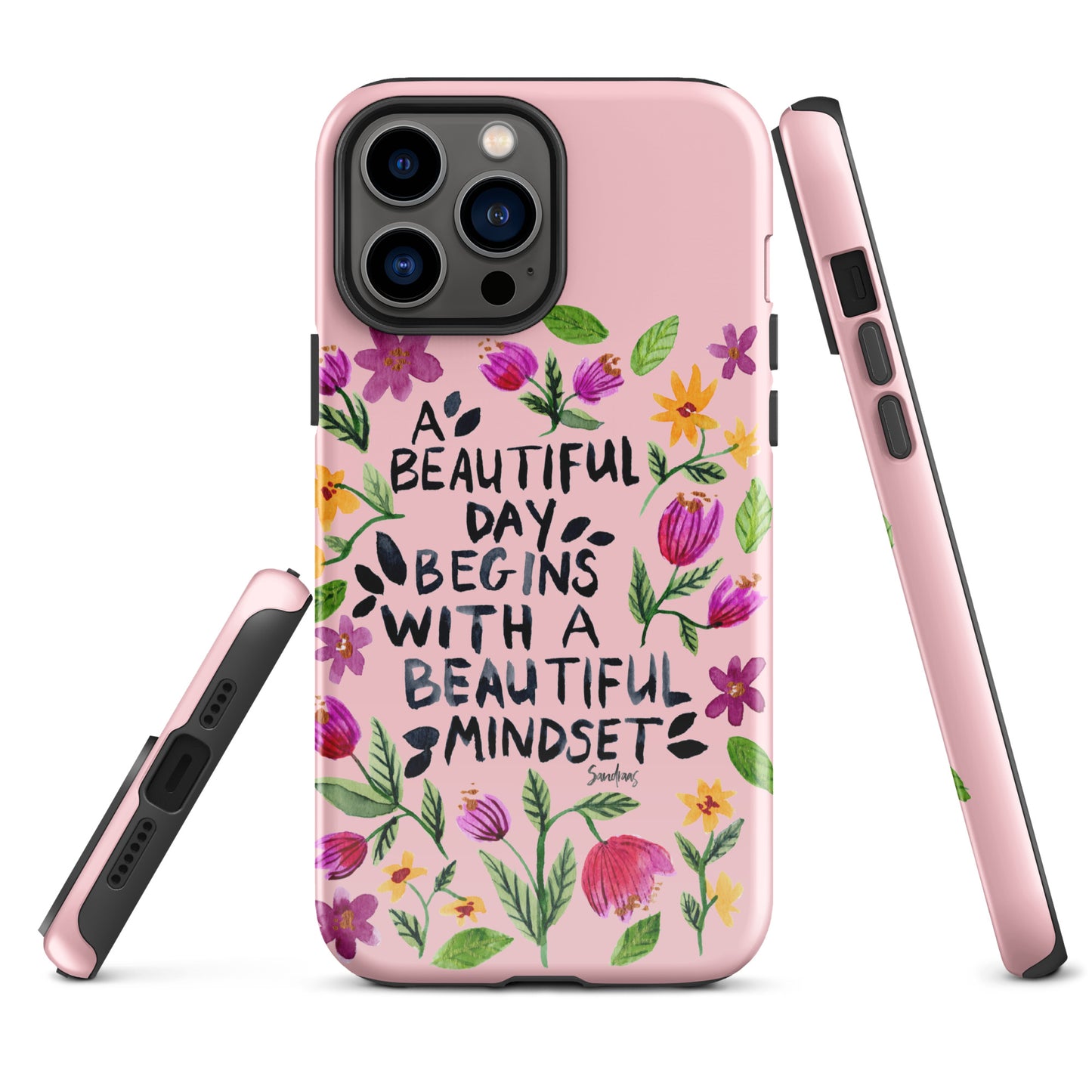 Tough Case for iPhone® - Beautiful mindset - Pink