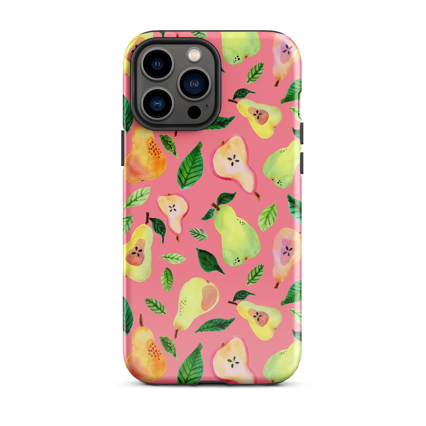 Tough Case for iPhone® - Pink - Watercolor Pears