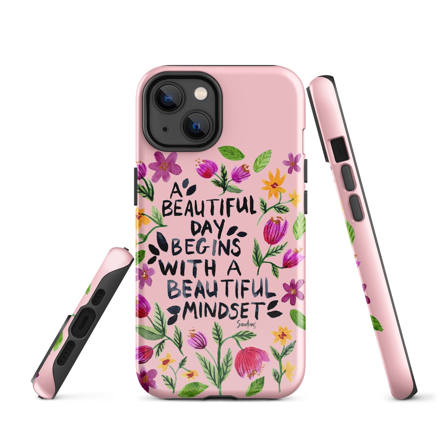 Tough Case for iPhone® - Beautiful mindset - Pink