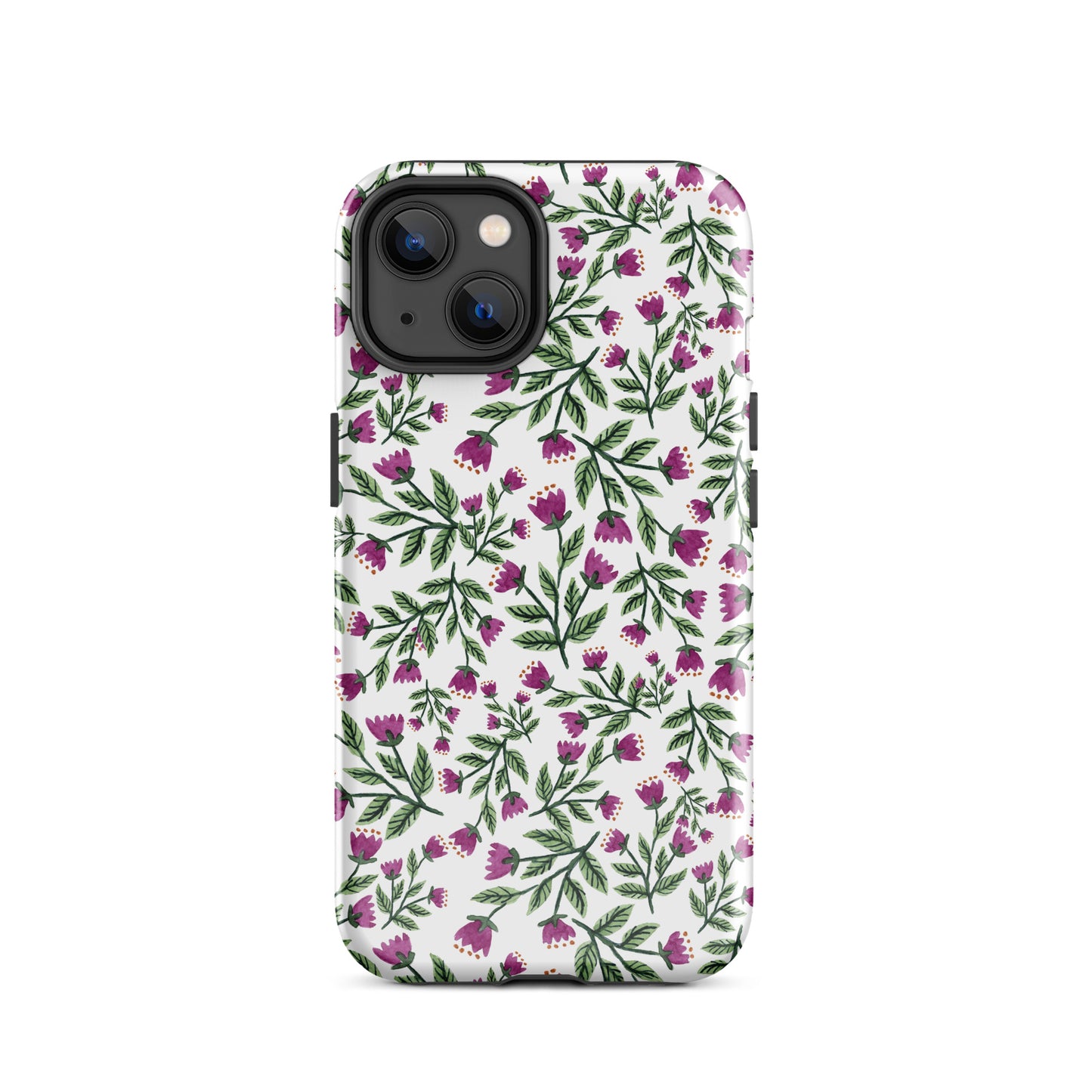 Tough Case for iPhone® - White Purple Flowers