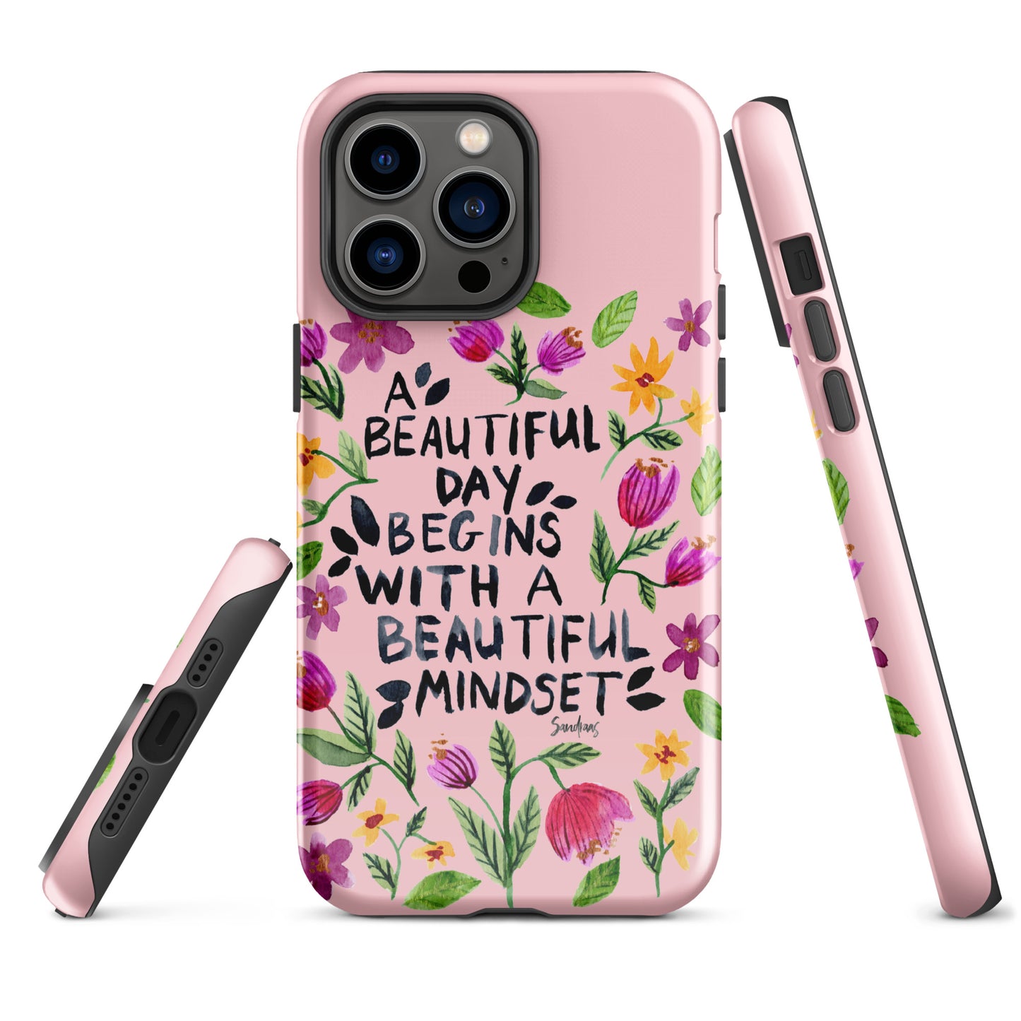 Tough Case for iPhone® - Beautiful mindset - Pink