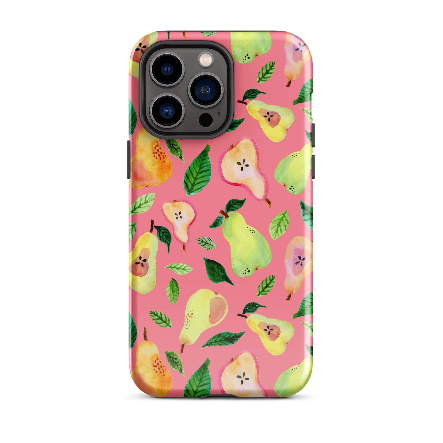 Tough Case for iPhone® - Pink - Watercolor Pears