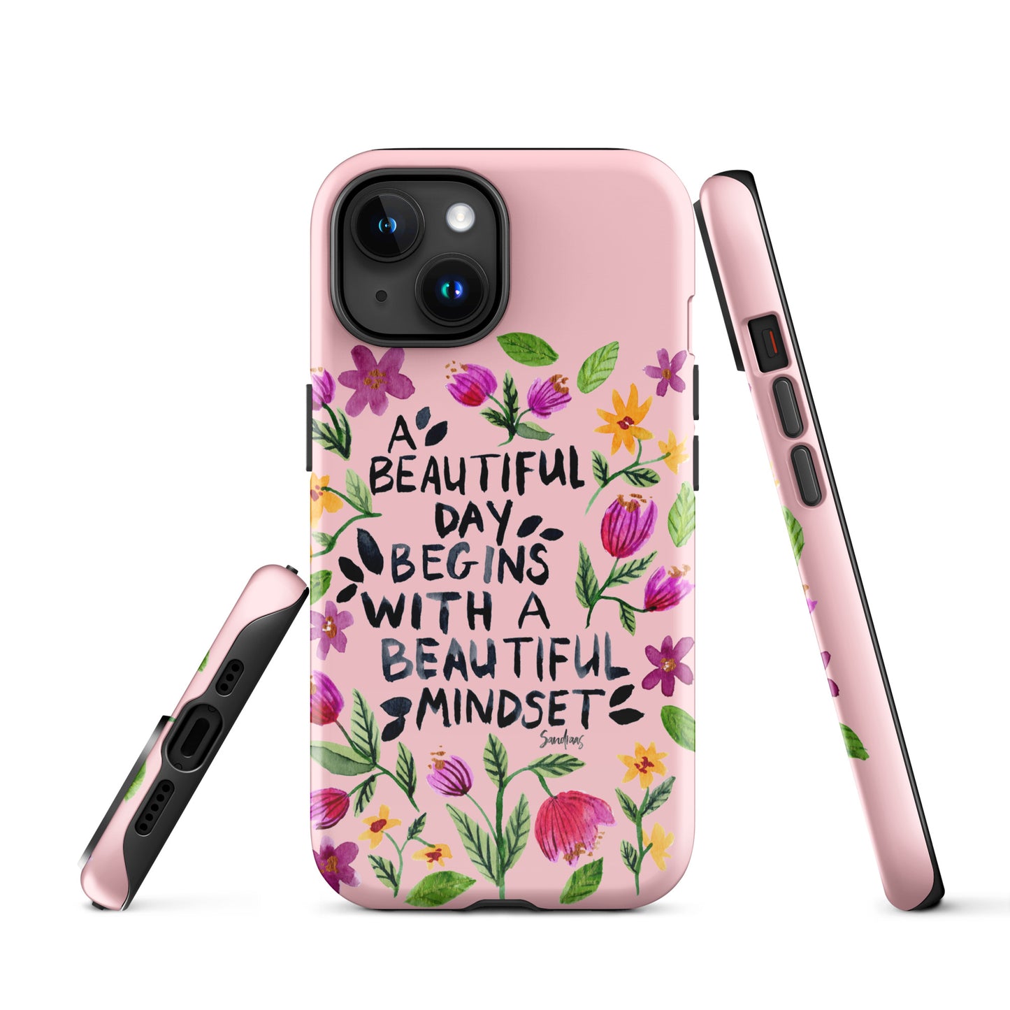 Tough Case for iPhone® - Beautiful mindset - Pink