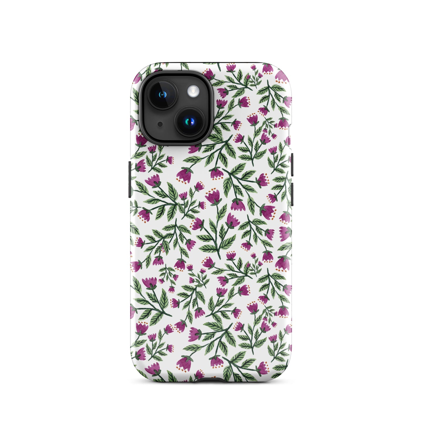 Tough Case for iPhone® - White Purple Flowers