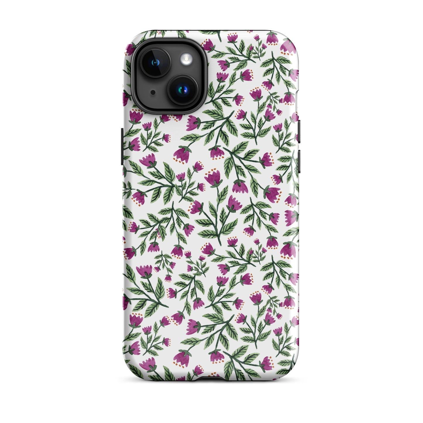 Tough Case for iPhone® - White Purple Flowers