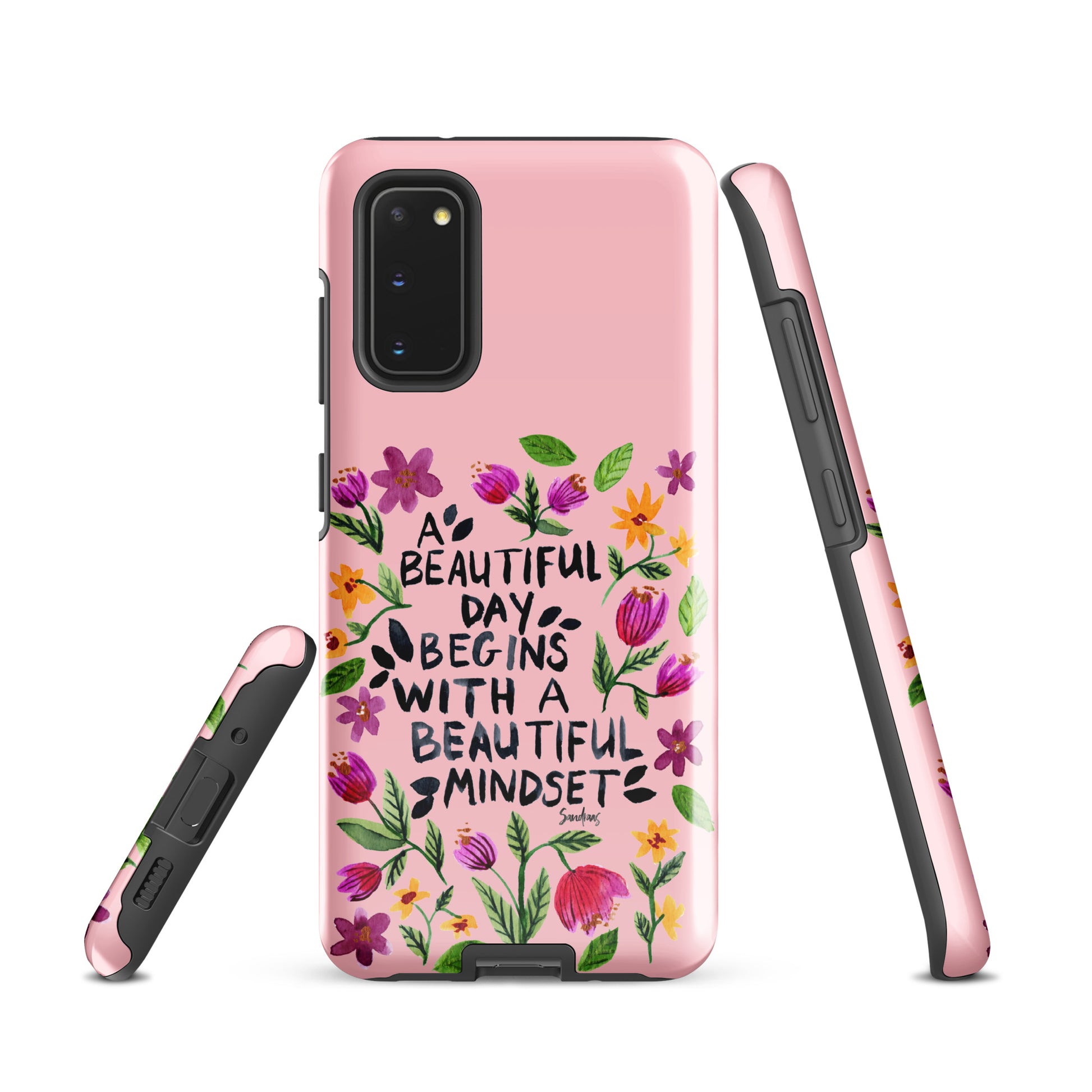 🌸 Tough Samsung® Case – Beautiful Mindset (Pink) 💕📱Samsung case - SANDRAAS