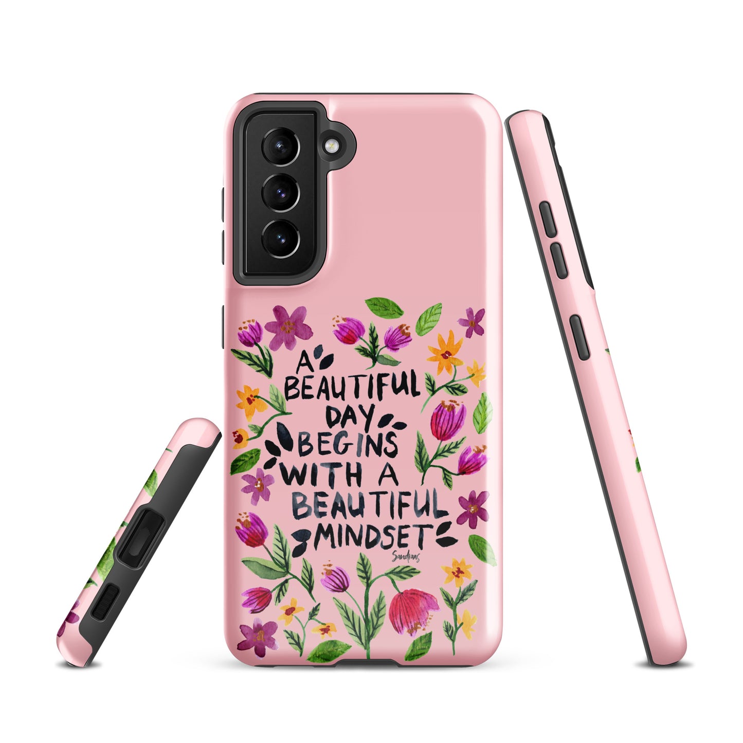 Tough case for Samsung® - Beautiful mindset - Pink