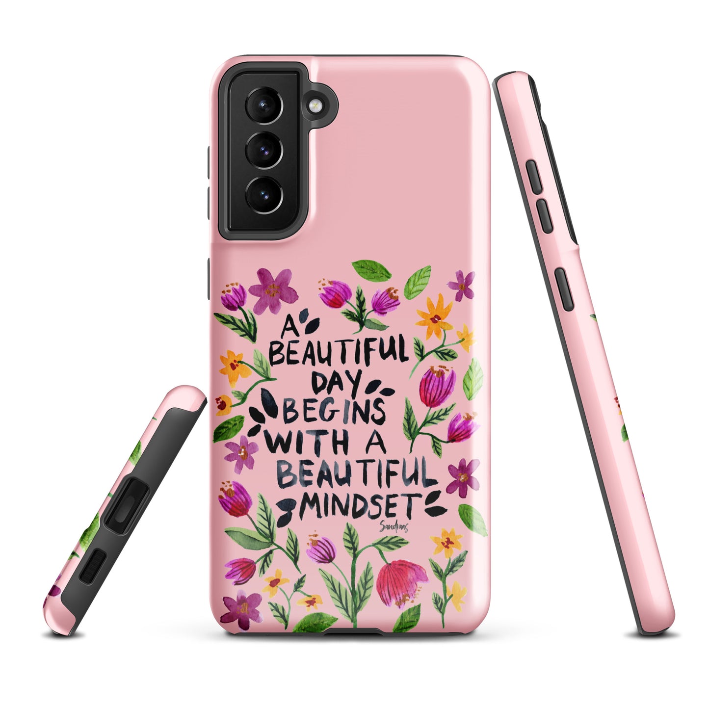 Tough case for Samsung® - Beautiful mindset - Pink