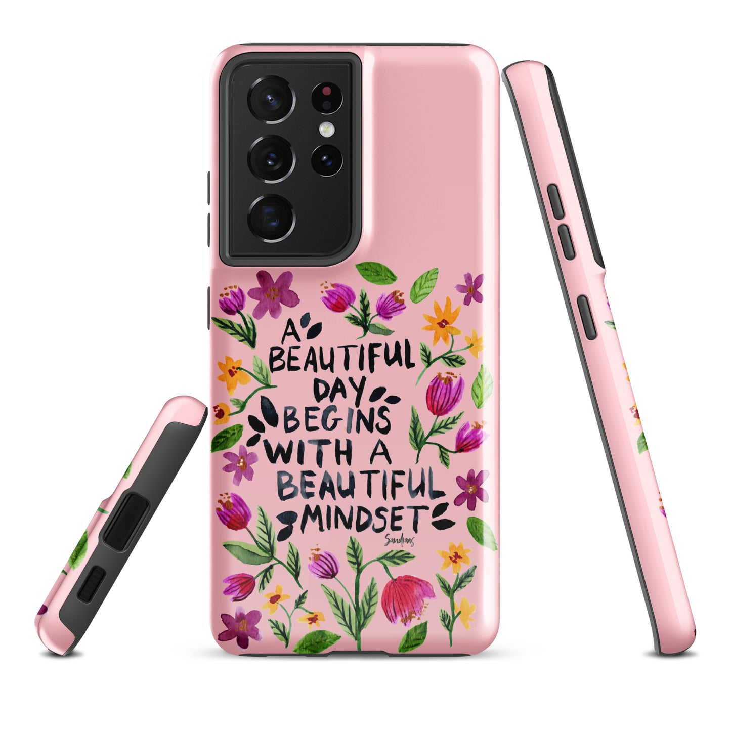 Tough case for Samsung® - Beautiful mindset - Pink