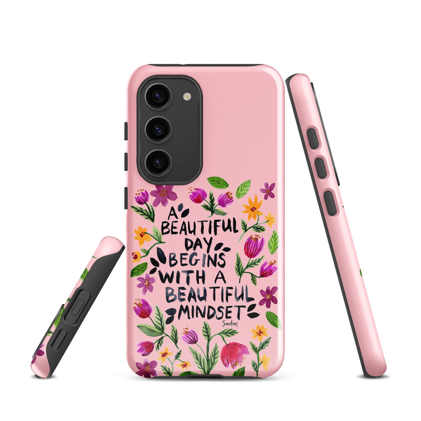 Tough case for Samsung® - Beautiful mindset - Pink