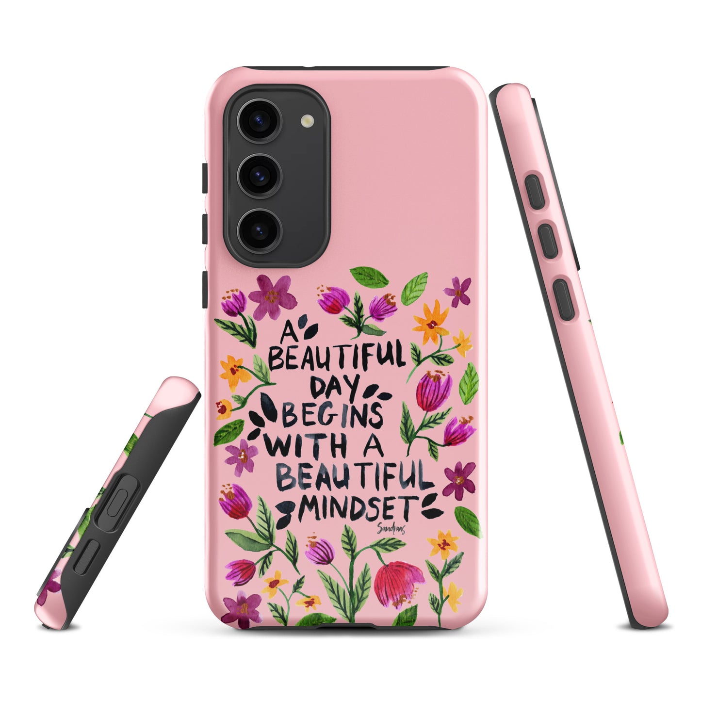 Tough case for Samsung® - Beautiful mindset - Pink