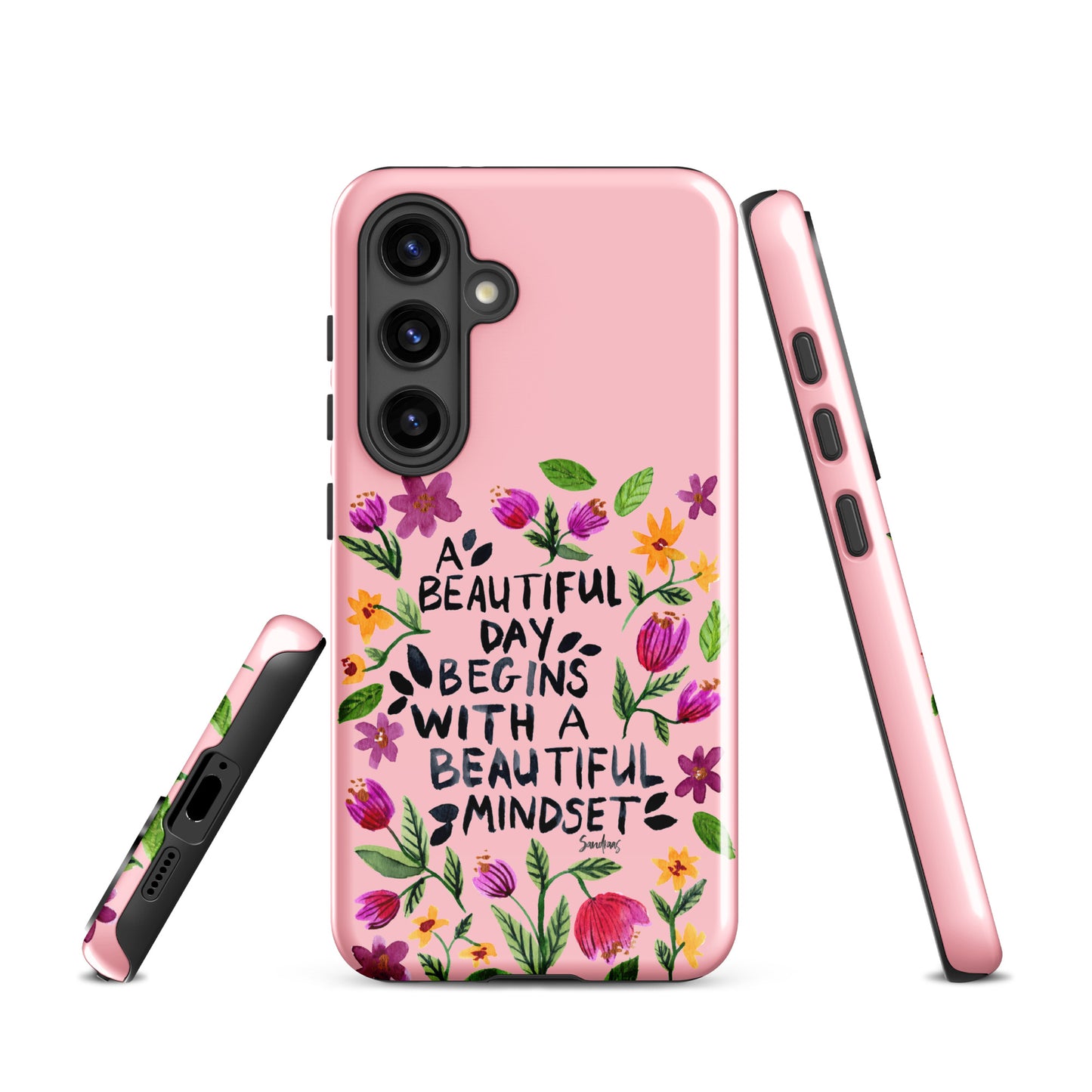 Tough case for Samsung® - Beautiful mindset - Pink