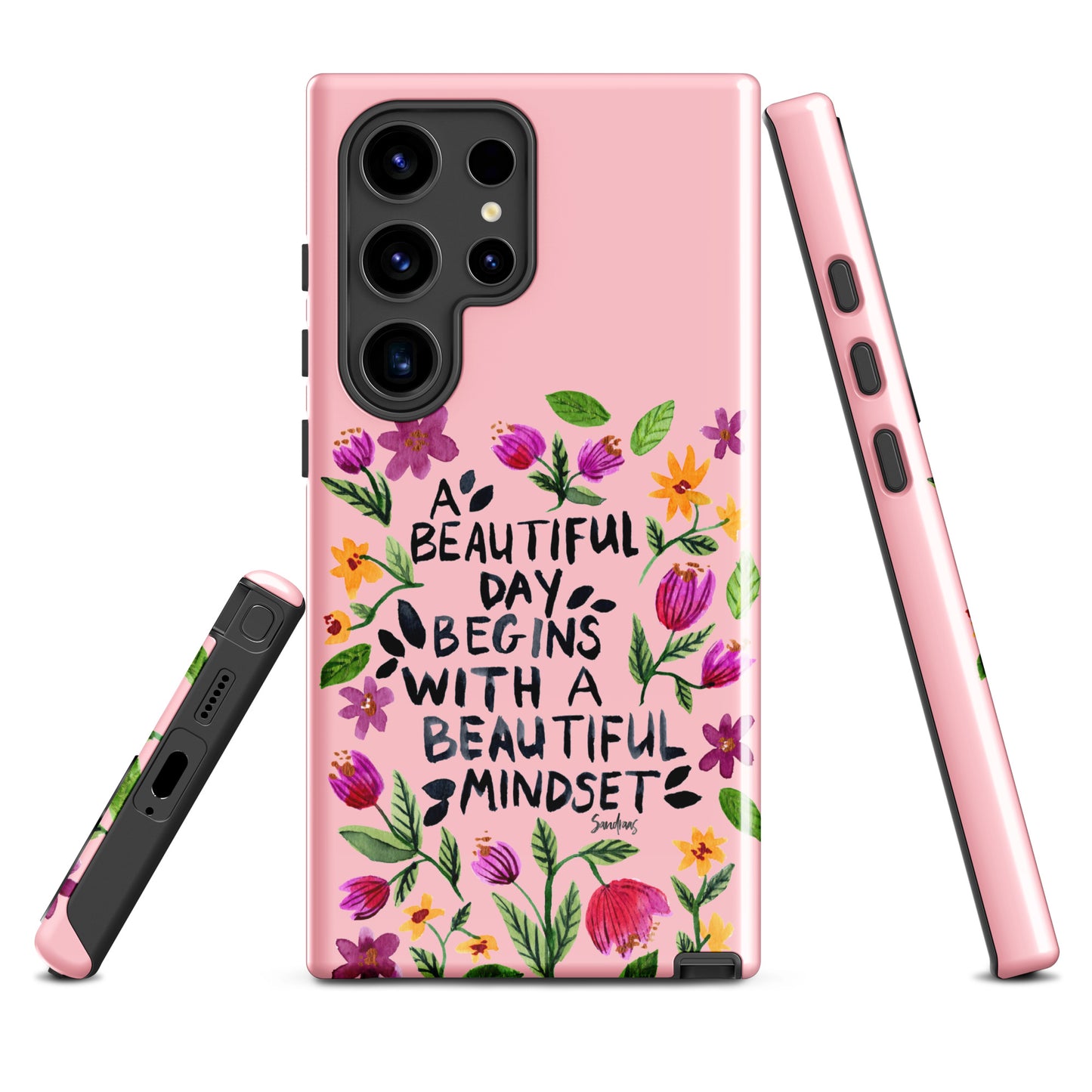 Tough case for Samsung® - Beautiful mindset - Pink