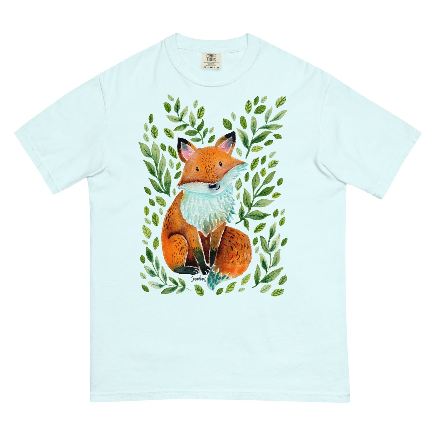 Unisex garment-dyed heavyweight t-shirt - Cute fox