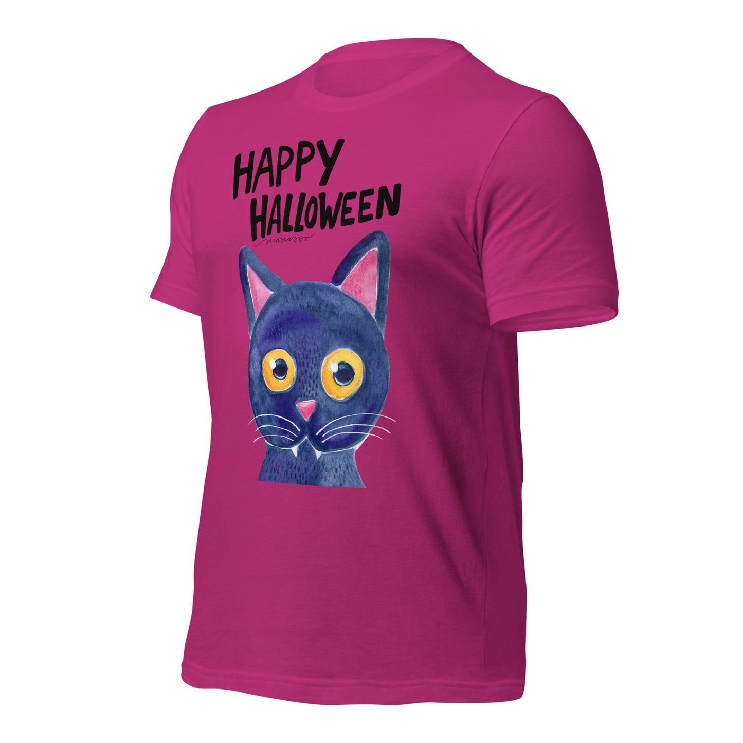 Unisex t-shirt - Happy Halloween - Black Cat