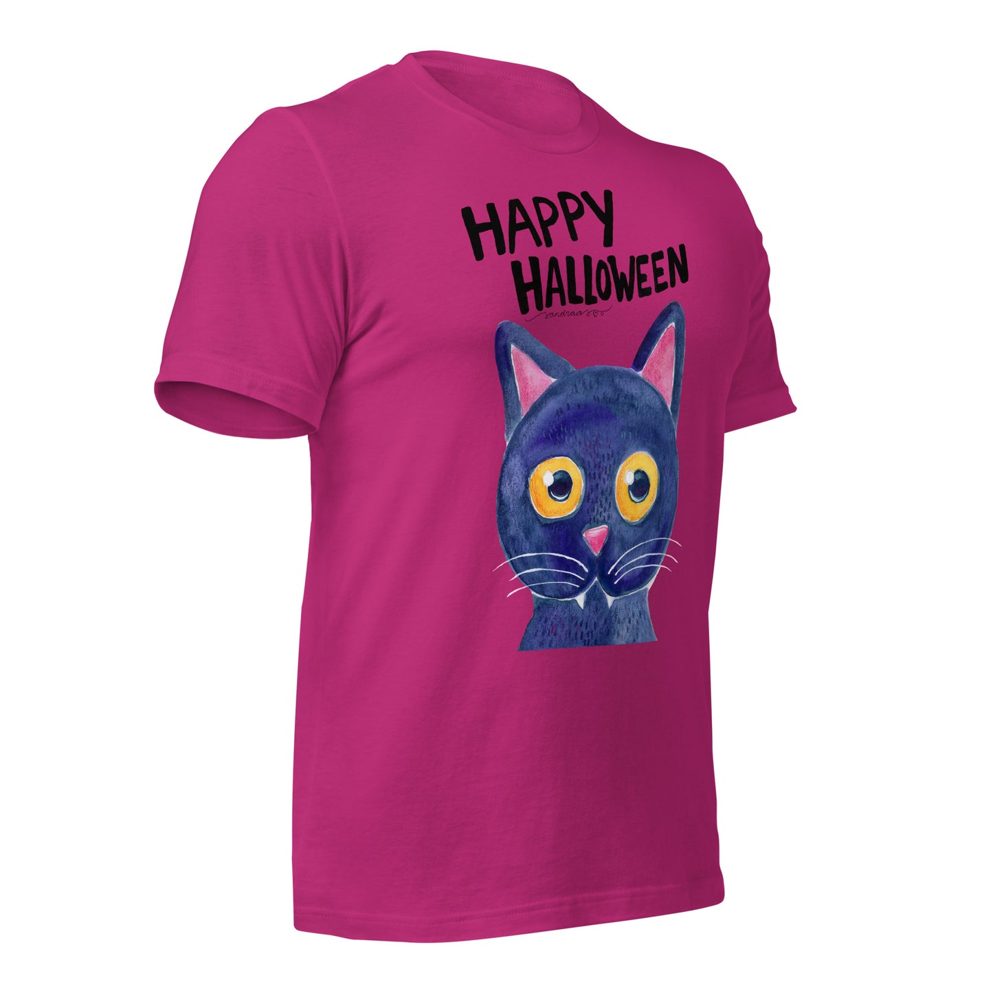 Unisex t-shirt - Happy Halloween - Black Cat