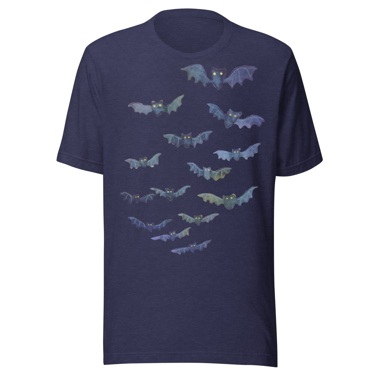 Halloween Bats Women’s T-Shirt • Watercolor Bat Illustration Tee • Spooky Cute Fall Shirt - SANDRAAS