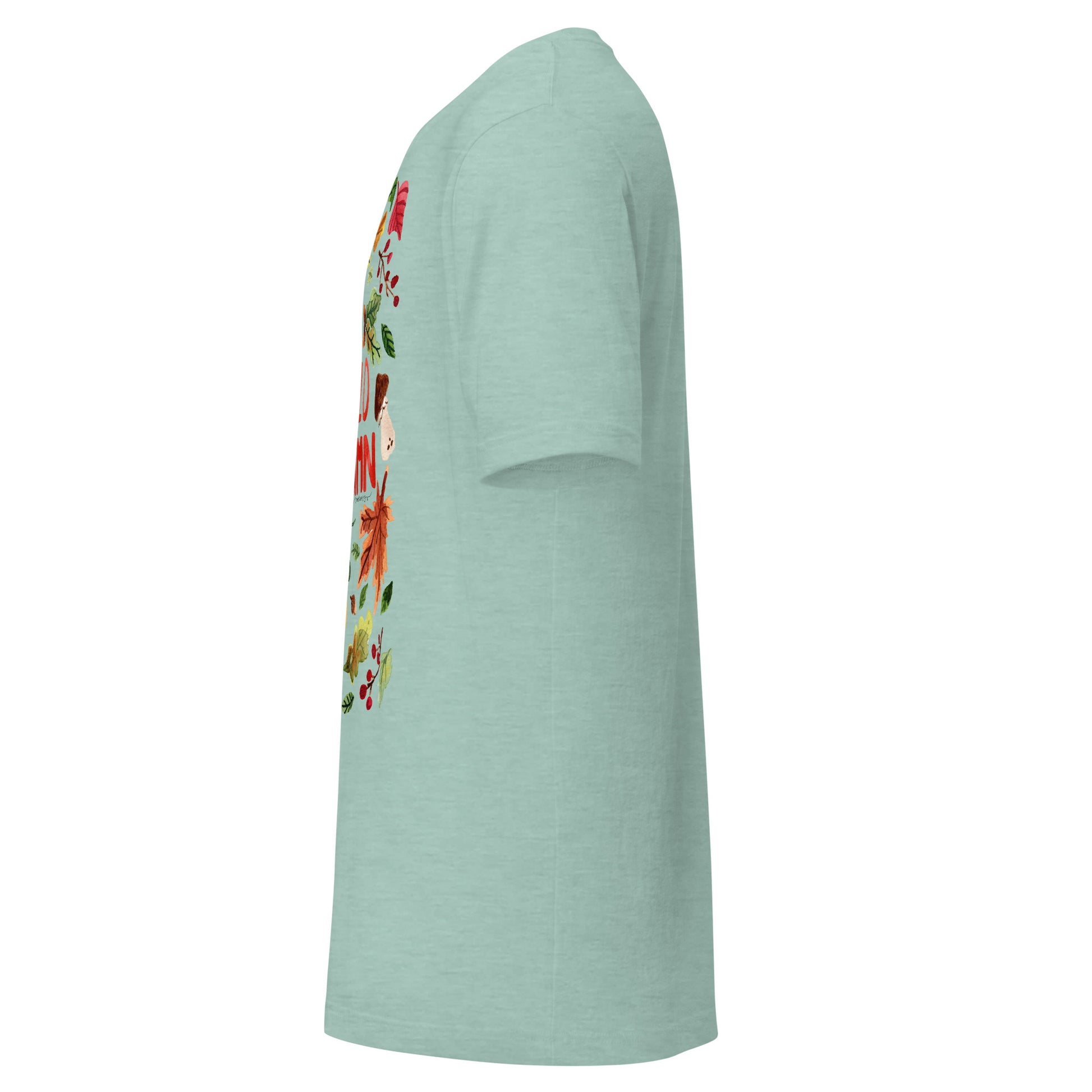 Hello Autumn Women’s T-Shirt • Cozy Fall Vibes with Watercolor Pumpkin, Toadstool & Leaves Illustration - SANDRAAS