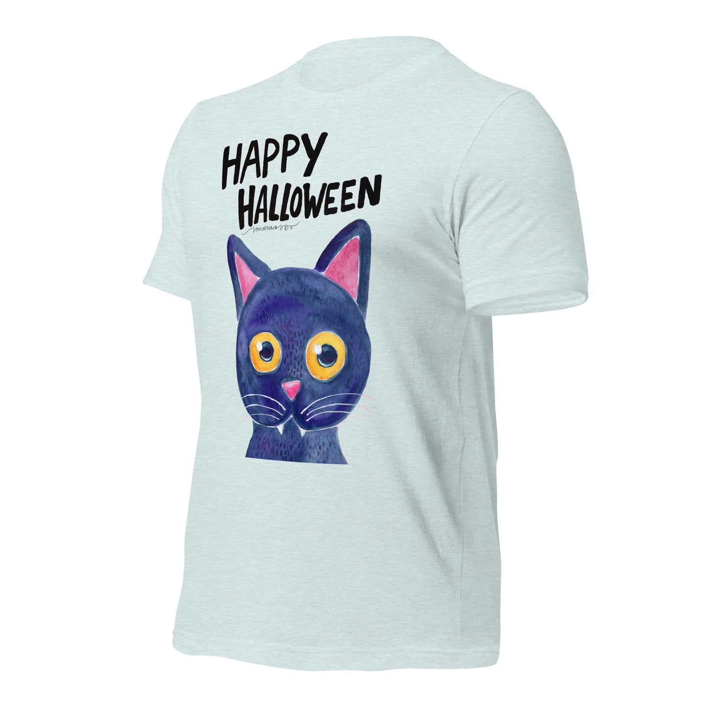 Unisex t-shirt - Happy Halloween - Black Cat