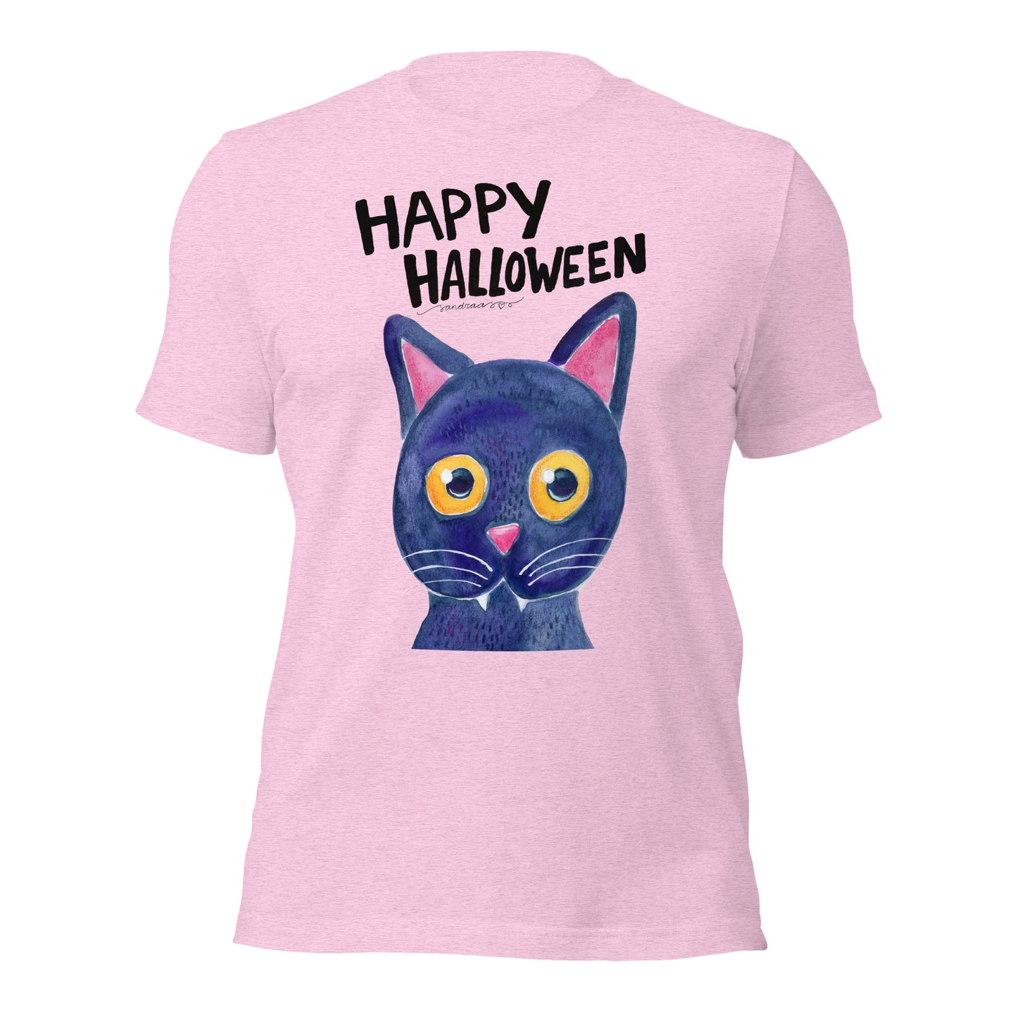 Unisex t-shirt - Happy Halloween - Black Cat