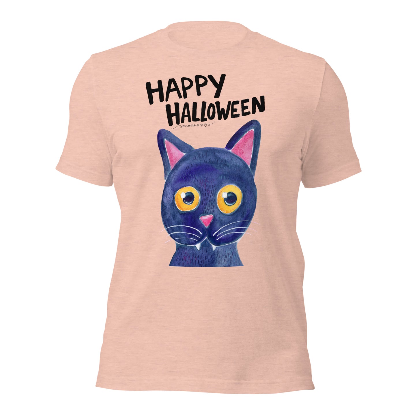 Unisex t-shirt - Happy Halloween - Black Cat