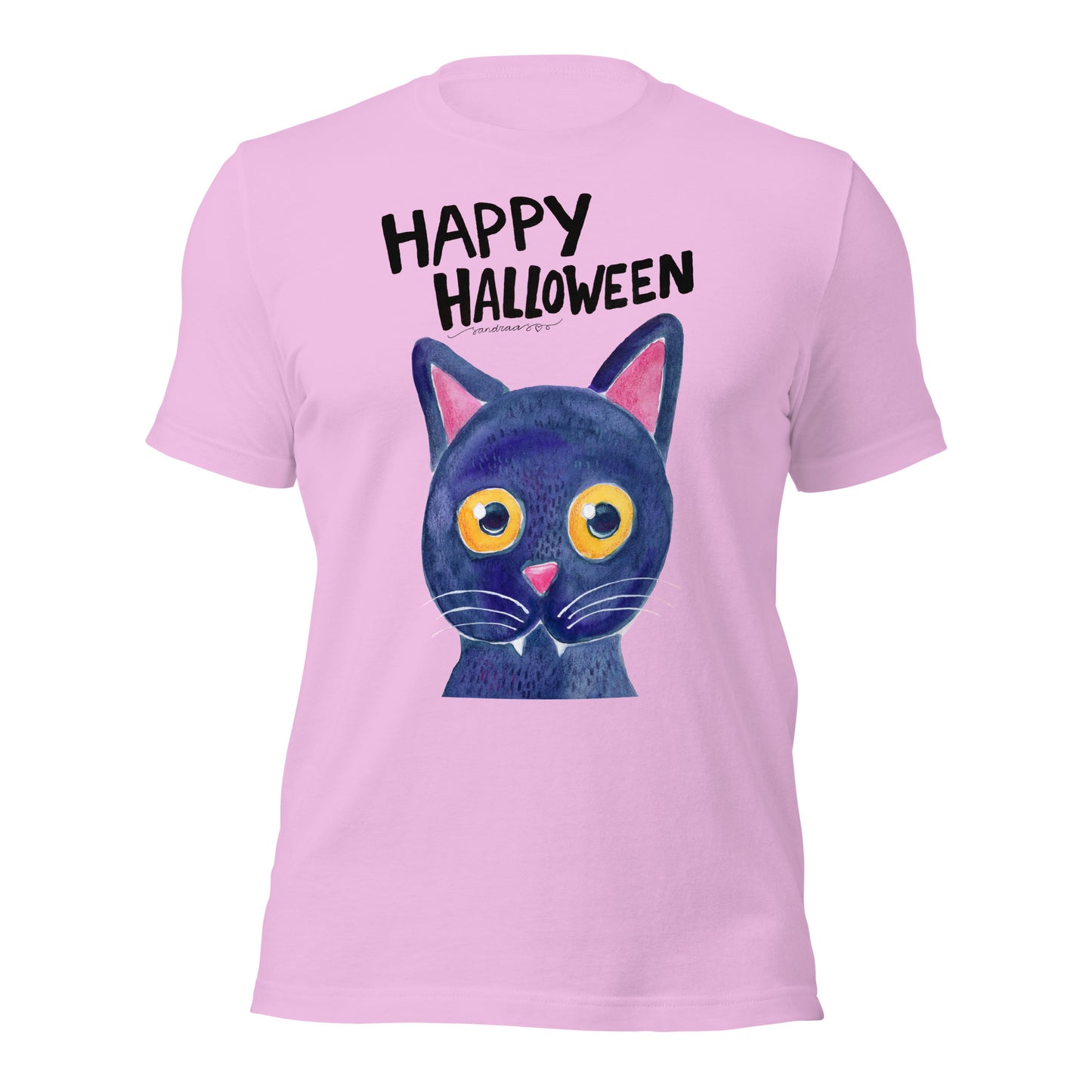 Unisex t-shirt - Happy Halloween - Black Cat