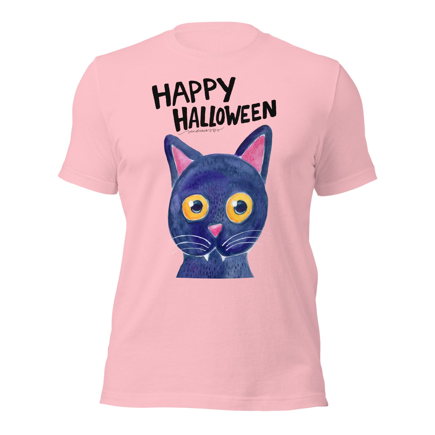 Unisex t-shirt - Happy Halloween - Black Cat