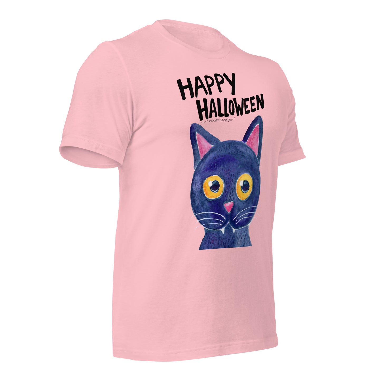 Unisex t-shirt - Happy Halloween - Black Cat