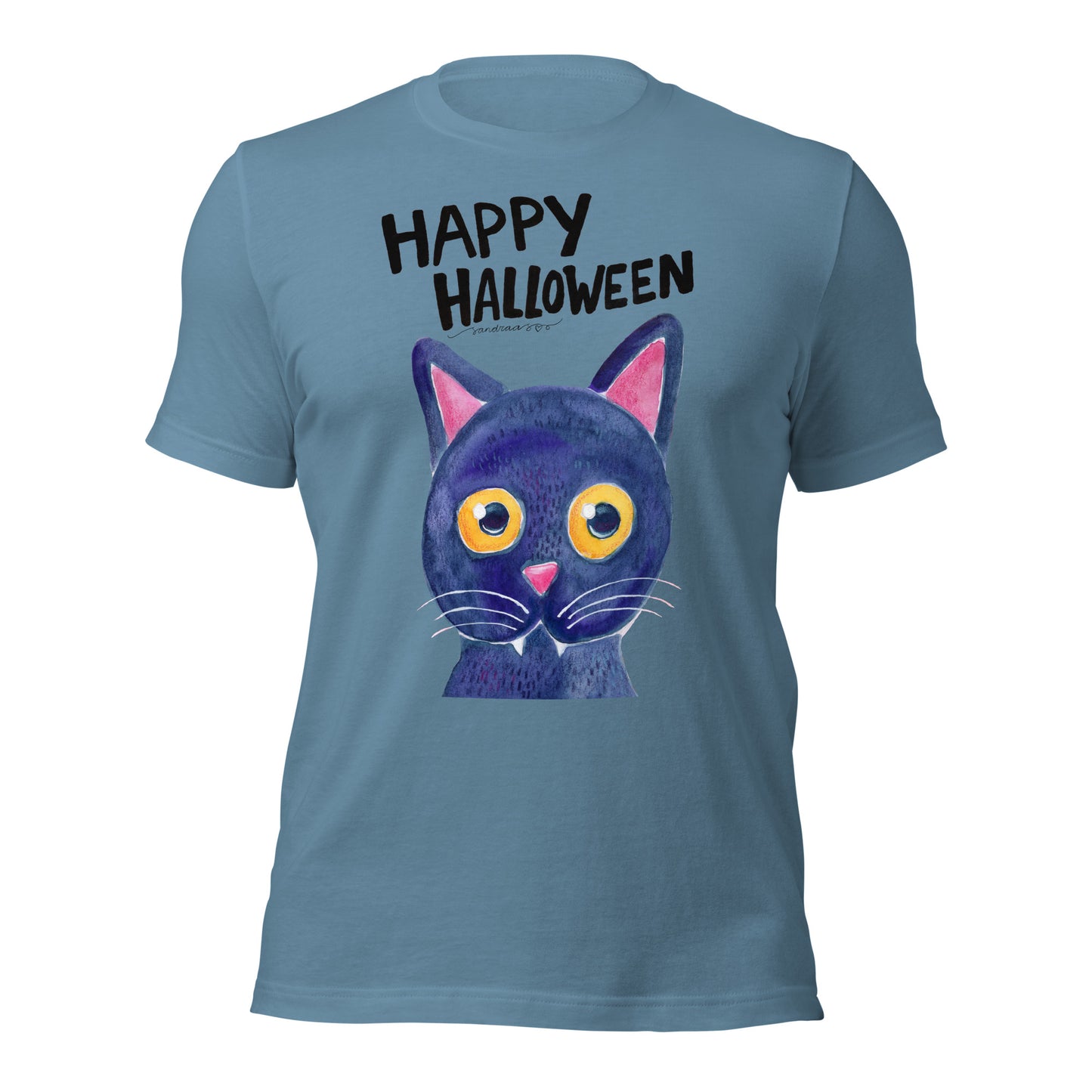 Unisex t-shirt - Happy Halloween - Black Cat