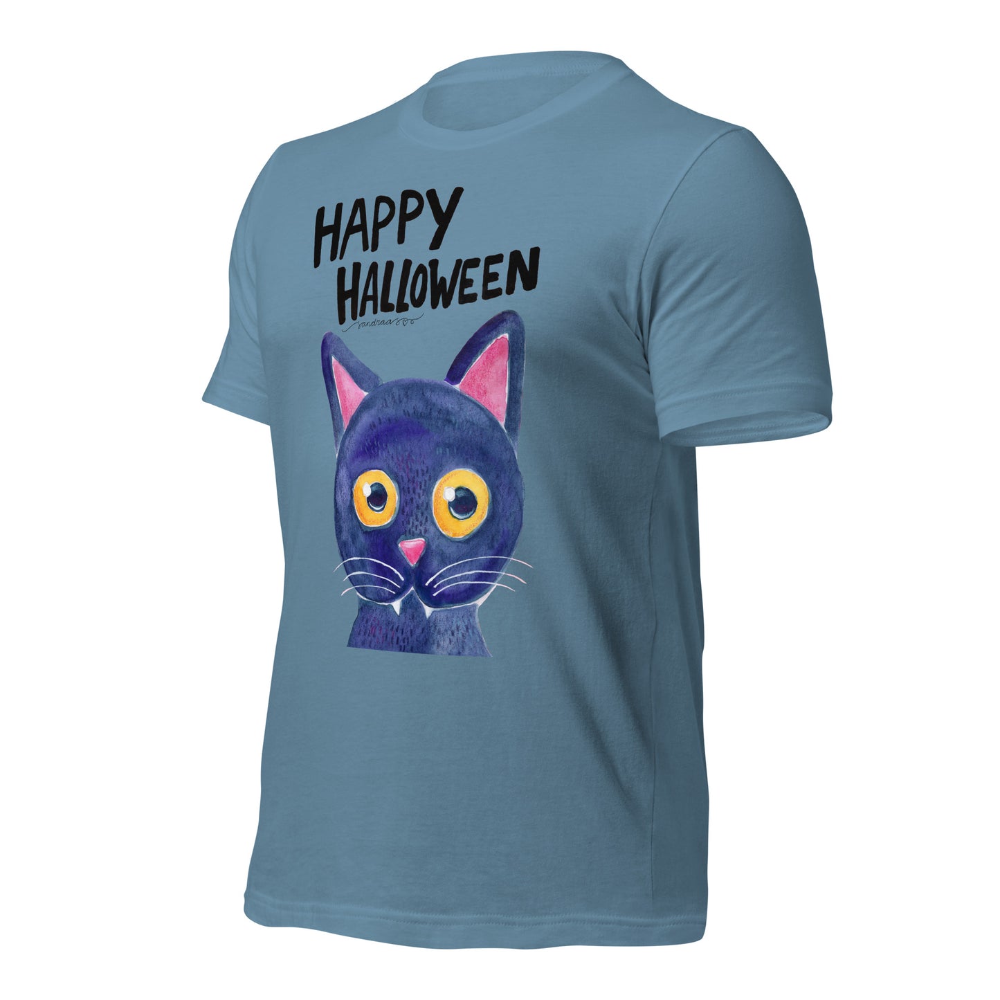 Unisex t-shirt - Happy Halloween - Black Cat