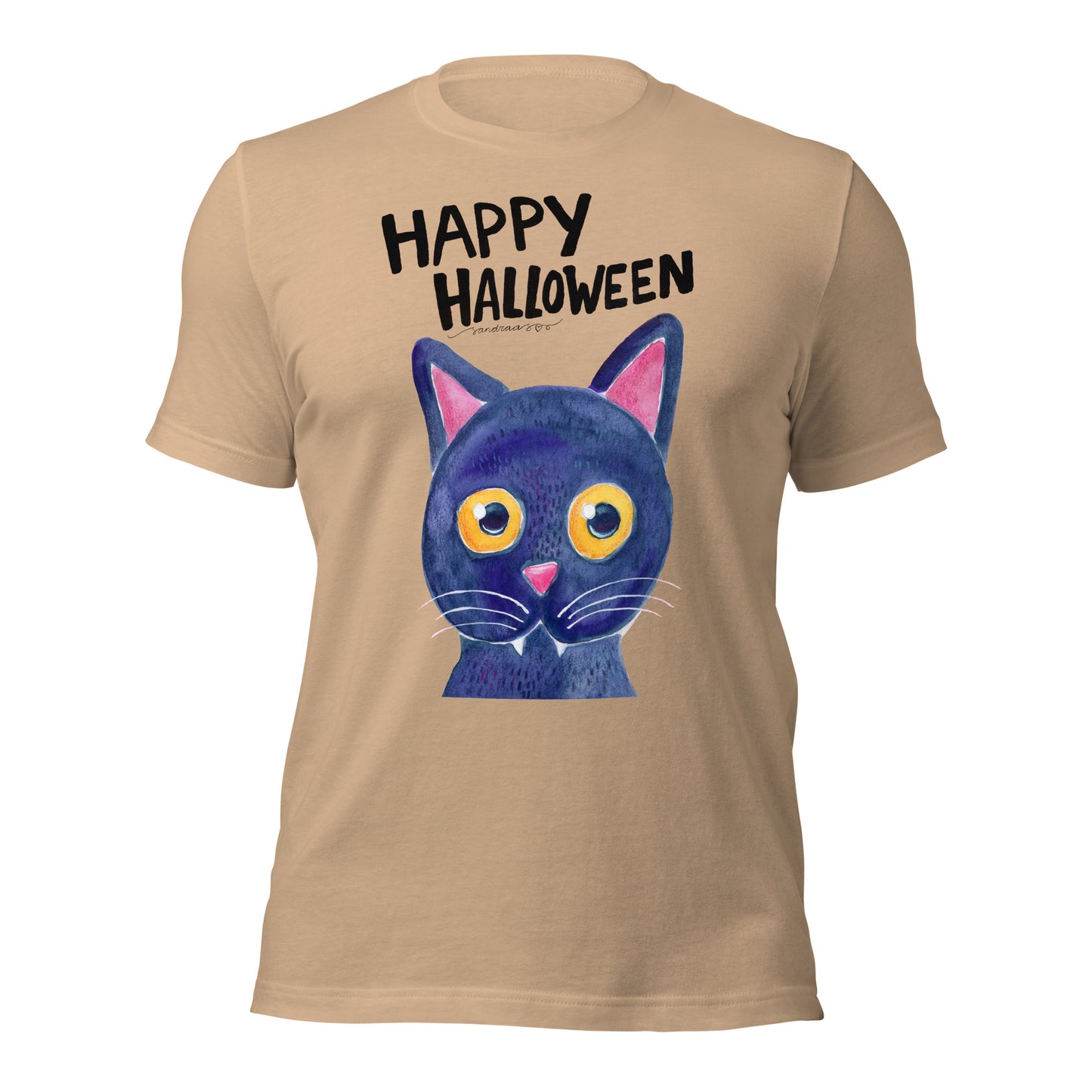 Unisex t-shirt - Happy Halloween - Black Cat