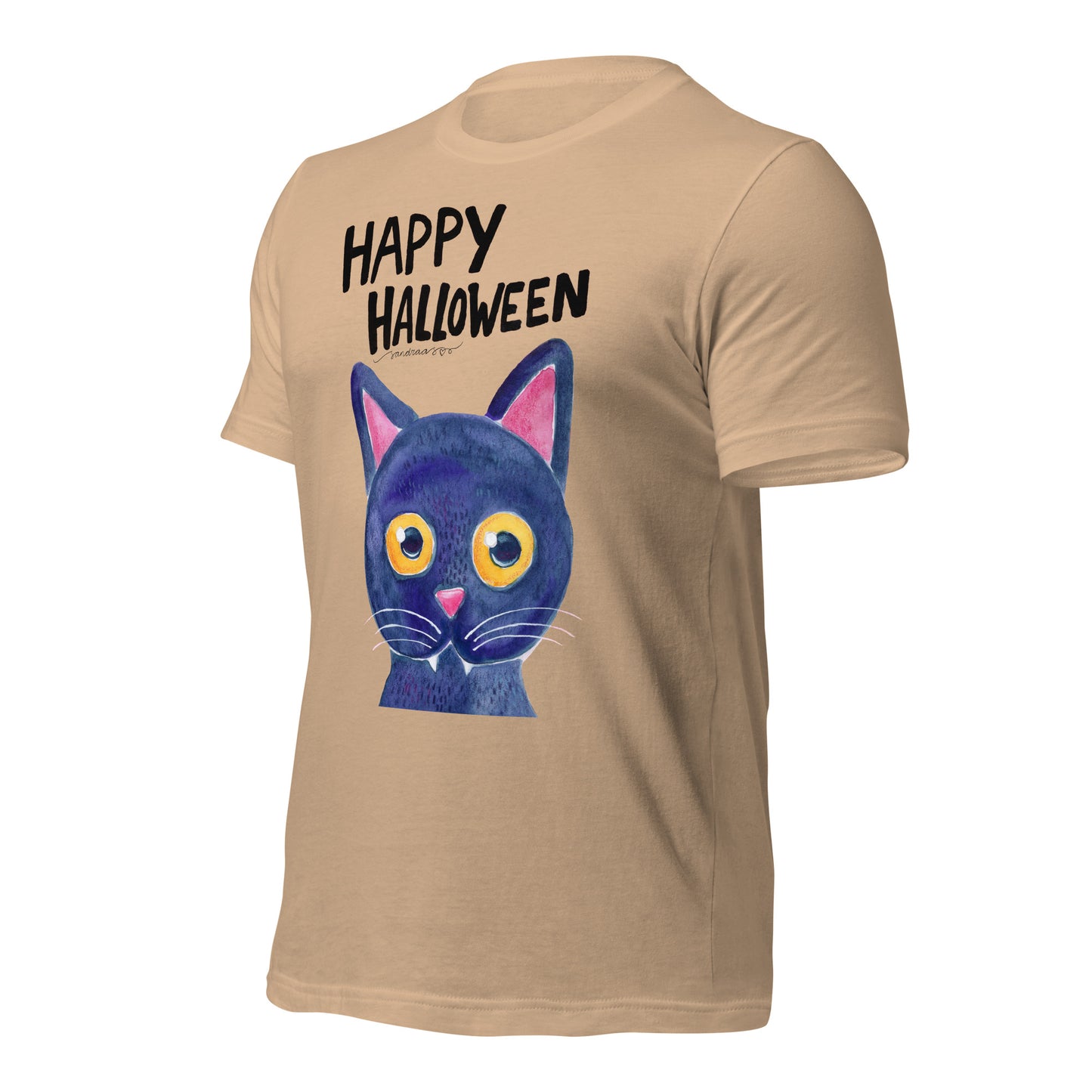 Unisex t-shirt - Happy Halloween - Black Cat