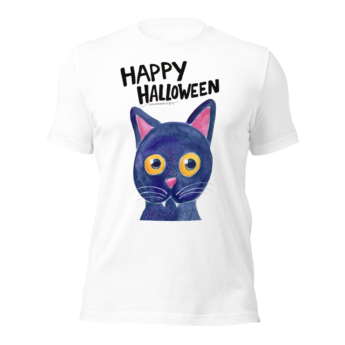 Unisex t-shirt - Happy Halloween - Black Cat